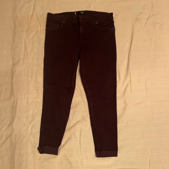 Dark Maroon Skinny Ankle Jean. (KUT) - Picture 2 of 4